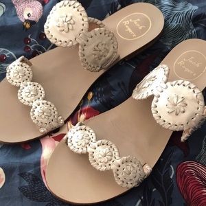 Jack Rogers Lauren Sandals Platinum
